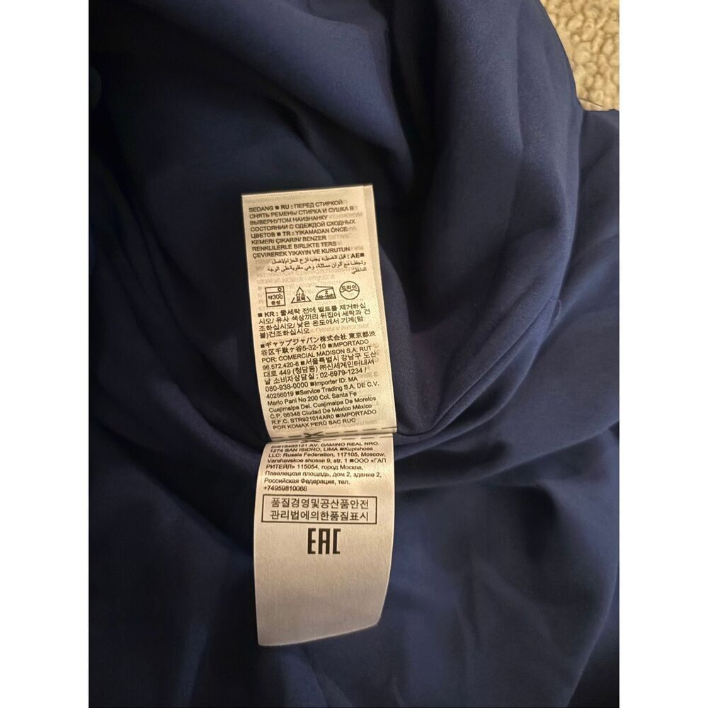 Banana Republic Navy Floral Maxi Dress Spaghetti Strap Size Large - Picture 11 of 11